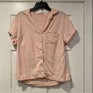 HomeBodii Short Sleeve Button Down Pajama Top